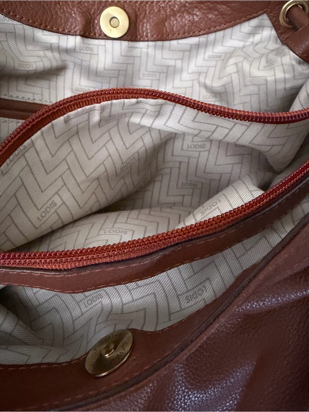 Lodis Zaria Hobo Pebbled Leather Shoulder Bag - Picture 5 of 14